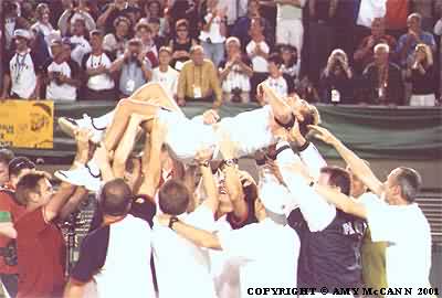 2001 Davis Cup final: French celebration (2001 Davis Cup final)