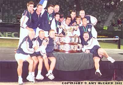 2001 Davis Cup final: French celebration (2001 Davis Cup final)