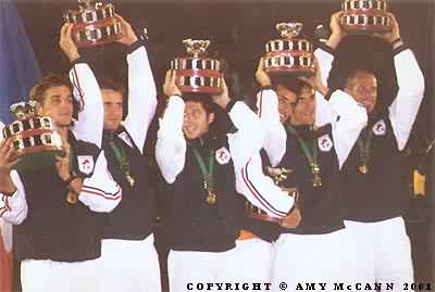 2001 Davis Cup final: French celebration (2001 Davis Cup final)