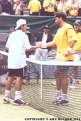 Sebastien Grosjean and Patrick Rafter (2001 Davis Cup final)