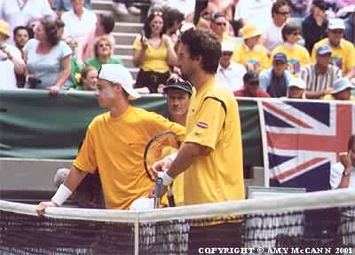 Lleyton Hewitt and Patrick Rafter (2001 Davis Cup final)