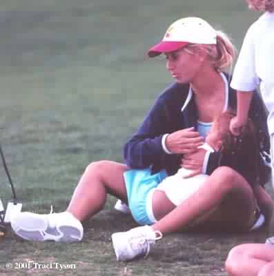 Rossana De Los Rios and daughter (2001 Indian Wells)