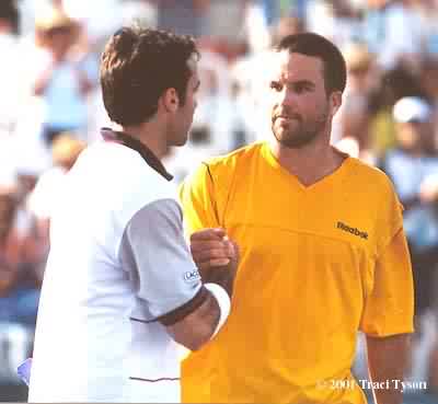 Alex Corretja and Patrick Rafter (2001 Indian Wells)