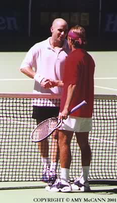 Andre Agassi and Arnaud Clement (2001 Australian Open)