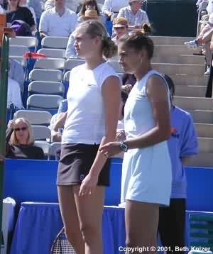 Elena Bovina and Pavlina Nola (2001 State Farm Championships in Scottsdale)