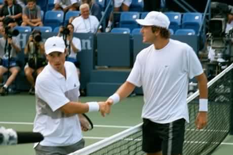 Justin Gimelstob and Michal Tabara