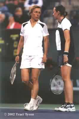 Martina Navratilova and Natasha Zvereva (2002 Indian Wells)