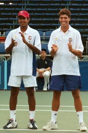 Mahesh Bhupathi and Justin Bower (2002 World Team Tennis)