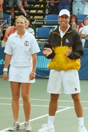 Justin Bower and Nannie de Villiers (2002 World Team Tennis)