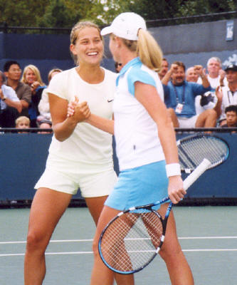 Ansley Cargill and Ashley Harkleroad (2002 US Open)