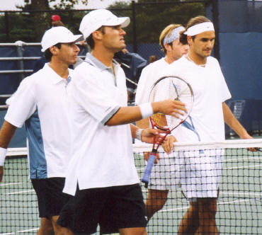 Jack Brasington, Roger Federer, Vincent Spadea (2002 US Open)