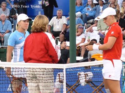 Justine Henin-Hardenne and Svetlana Kuznetsova (2003 Acura in Los Angeles)