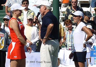 Kim Clijsters and Ai Sugiyama (2003 Acura in Los Angeles)