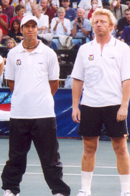 Boris Becker and Justin Bower (2003 World Team Tennis)