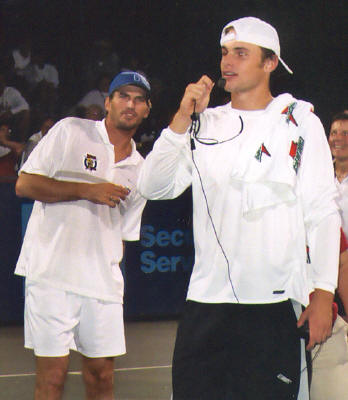 Don Johnson and Andy Roddick (2003 World Team Tennis)