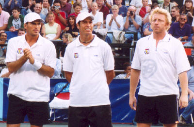 Boris Becker, Don Johnson, Justin Bower (2003 World Team Tennis)