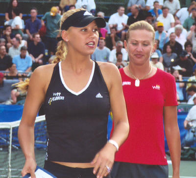 Anna Kournikova and Rachel McQuillan (2004 World Team Tennis)