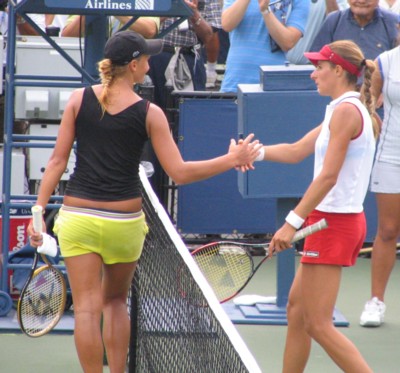 Anca Barna and Tatiana Golovin (2004 US Open)