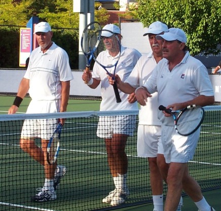 Owen Davidson, John Newcombe, Sherwood Stewart, Marty Riessen (2004 US Open)