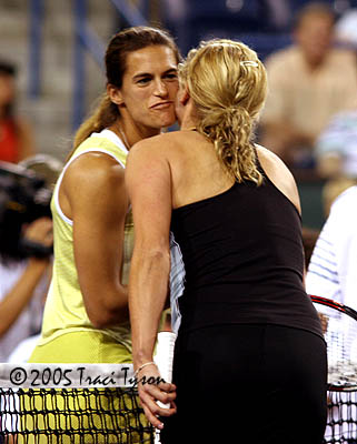 Kim Clijsters and Amelie Mauresmo (2005 Indian Wells)