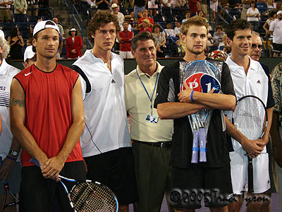 Andy Roddick, Tim Henman, Carlos Moya, Marat Safin (2005 Indian Wells)