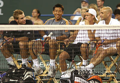 Andre Agassi, Andy Roddick, Paradorn Srichaphan, Lleyton Hewitt (2005 Indian Wells)