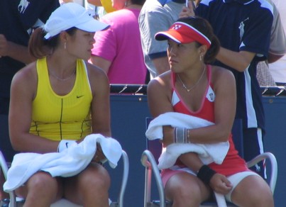 Rika Fujiwara and Na Li (2005 US Open)