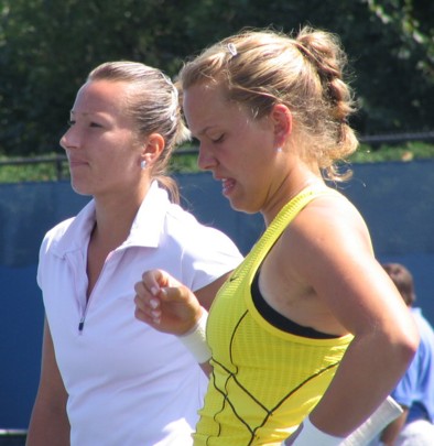 Kveta Peschke and Barbora Strycova (2005 US Open)