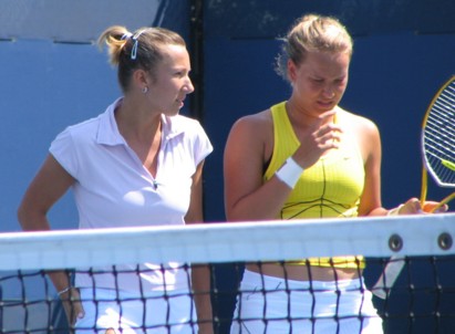 Kveta Peschke and Barbora Strycova (2005 US Open)