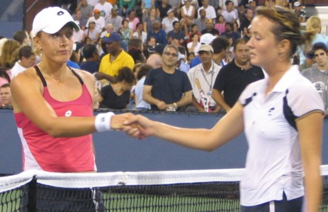 Anastassia Rodionova and Hana Sromovoa (2006 US Open)