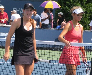 Madison Brengle and Katarina Kachlikova (2006 US Open)