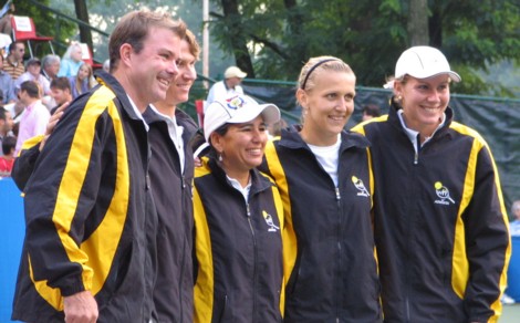 Greta Arn, Ashley Fisher, Jolene Watanabe, Gabriela Navratilova (2007 World Team Tennis)