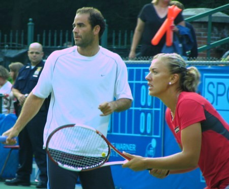 Michaela Pastikova and Pete Sampras (2007 World Team Tennis)