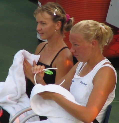 Yuliana Fedak and Kaia Kanepi (2007 US Open)