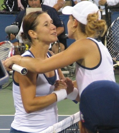 Alize Cornet and Camille Pin (2008 US Open)