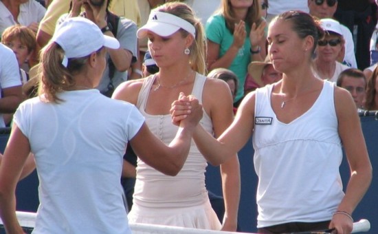 Tathiana Garbin, Maria Kirilenko, Flavia Pennetta (2008 US Open)