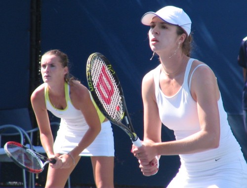 Iveta Benesova and Galina Voskoboeva (2008 US Open)