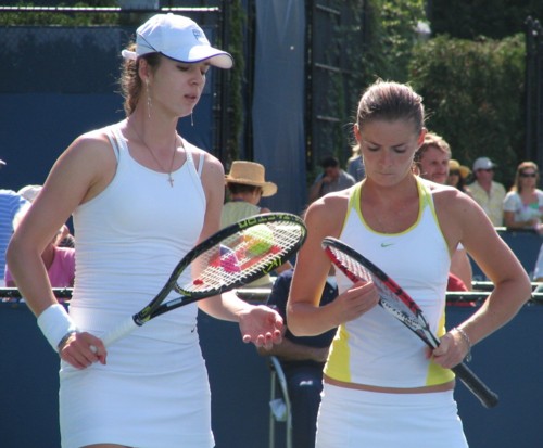 Iveta Benesova and Galina Voskoboeva (2008 US Open)