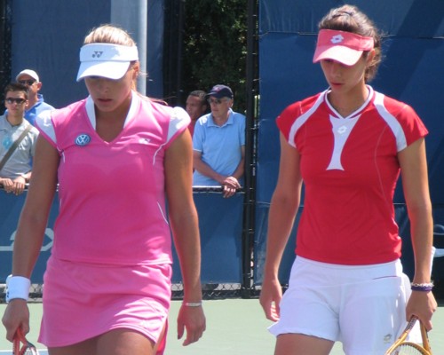 Liga Dekmeijere and Tsvetana Pironkova (2008 US Open)