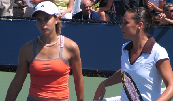 Flavia Pennetta and Stefanie Vogele (2008 US Open)