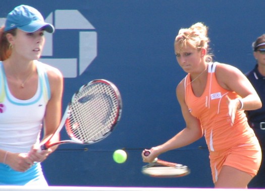 Timea Bacsinszky and Alize Cornet (2008 US Open)