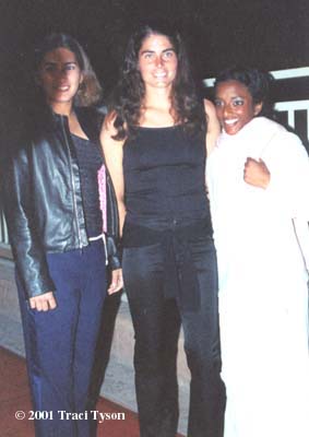 Jennifer Hopkins, Sandra Kleinova, Sonya Jeyaseelan (2001 WTA Awards Ceremony at Indian Wells)