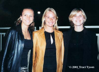 Anke Huber, Iva Majoli, Barbara Schett (2001 WTA Awards Ceremony at Indian Wells)