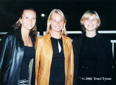 Anke Huber, Iva Majoli, Barbara Schett (2001 WTA Awards Ceremony at Indian Wells)