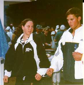 Bob Bryan and Brie Rippner (1999 World Team Tennis)